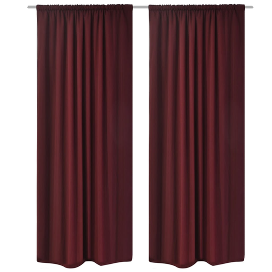 vidaXL Pimennysverhot 2 kpl kaksi kerrosta 140x245 cm viininpunainen