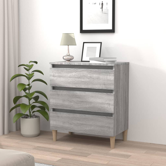 vidaXL Senkki harmaa Sonoma 60x35x69 cm tekninen puu