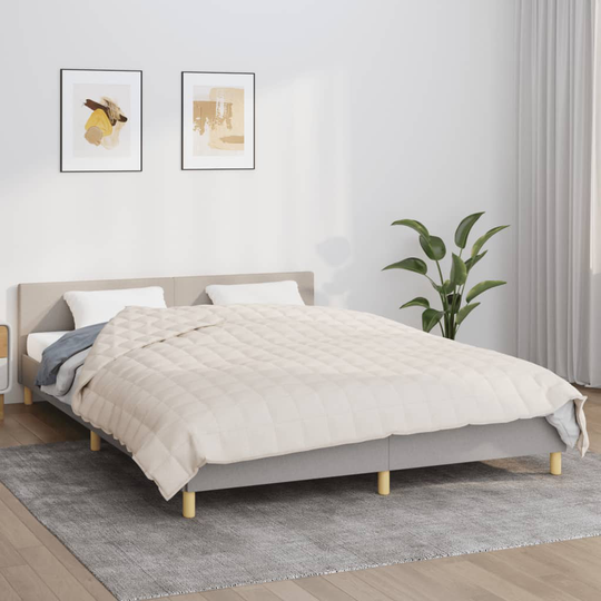 vidaXL Painopeitto vaalea kerma 220x240 cm 11 kg kangas