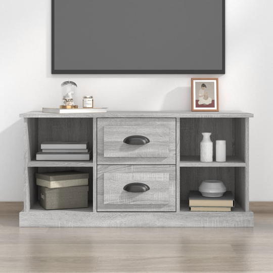vidaXL TV-taso harmaa Sonoma 99,5x35,5x48 cm tekninen puu