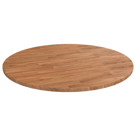 vidaXL Pyöreä pöytälevy vaaleanruskea Ø 90x1,5 cm käsitelty tammi