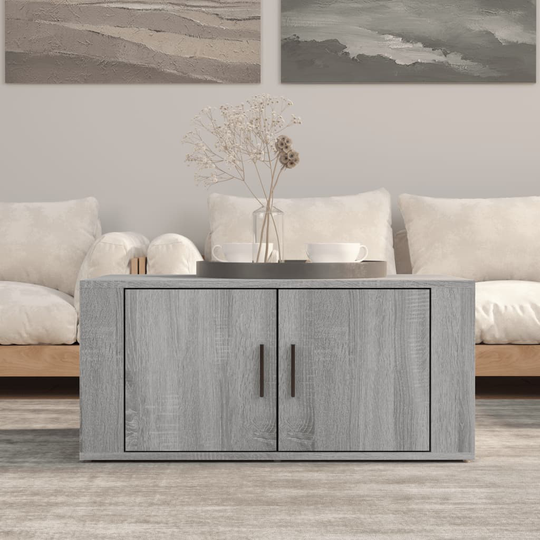 vidaXL Sohvapöytä harmaa Sonoma 80x50x36 cm tekninen puu