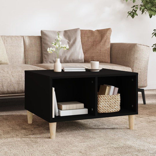 vidaXL Sohvapöytä musta 60x50x36,5 cm tekninen puu