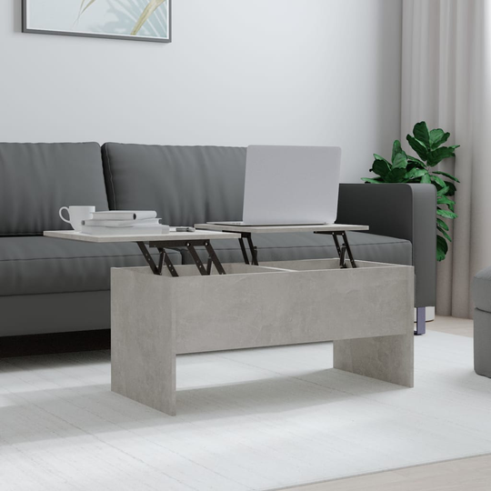 vidaXL Sohvapöytä betoninharmaa 102x50,5x46,5 cm tekninen puu