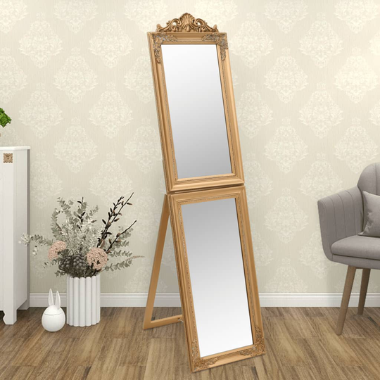 vidaXL Vapaasti seisova peili kulta 45x180 cm