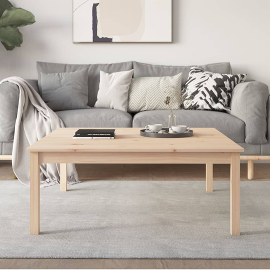 vidaXL Sohvapöytä 100x100x40 cm täysi mänty