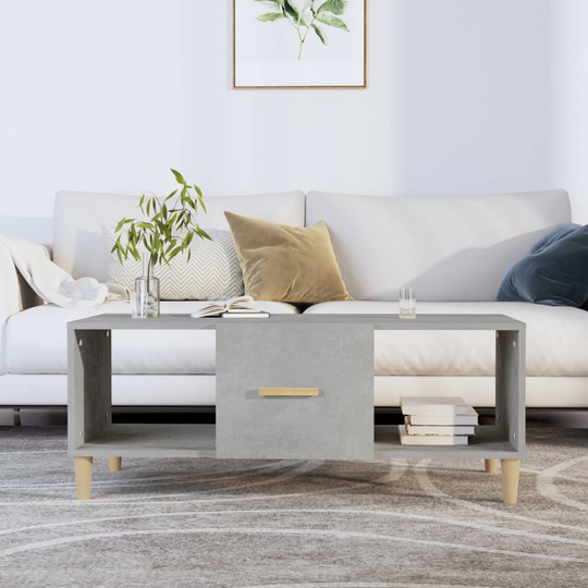 vidaXL Sohvapöytä betoninharmaa 102x50x40 cm tekninen puu