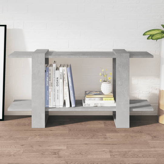 vidaXL Kirjahylly betoninharmaa 100x30x51 cm tekninen puu