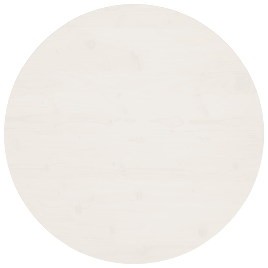 vidaXL Pöytälevy valkoinen Ø80x2,5 cm täysi mänty
