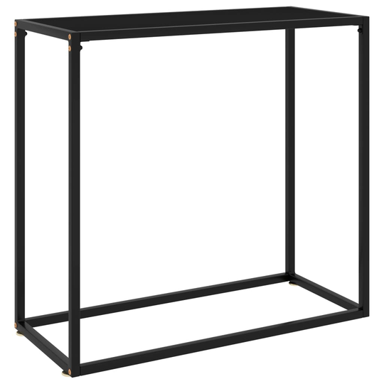 vidaXL Konsolipöytä musta 80x35x75 cm karkaistu lasi