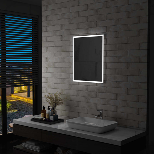 vidaXL Kylpyhuoneen LED-seinäpeili 50x60 cm