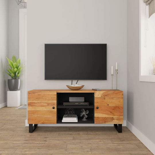 vidaXL TV-taso 105x33x46 cm täysi akaasiapuu