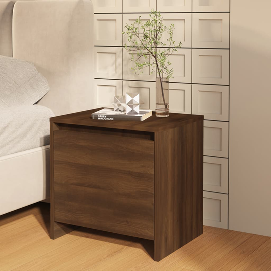 vidaXL Yöpöytä ruskea tammi 45x34x44,5 cm lastulevy