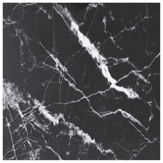 vidaXL Pöytälevy musta 60x60 cm 6 mm karkaistu lasi marmorikuvio