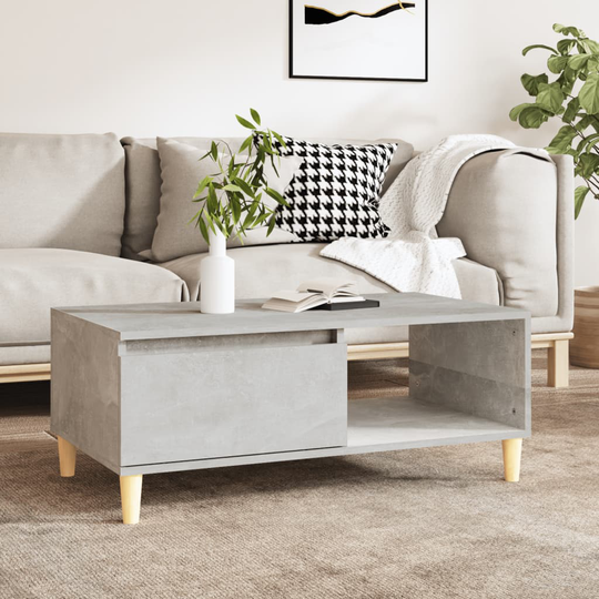 vidaXL Sohvapöytä betoninharmaa 90x50x36,5 cm tekninen puu