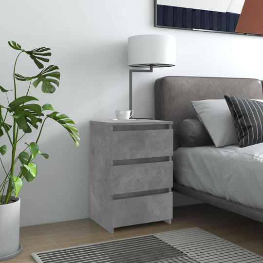 vidaXL Yöpöydät 2 kpl betoninharmaa 40x35x62,5 cm lastulevy