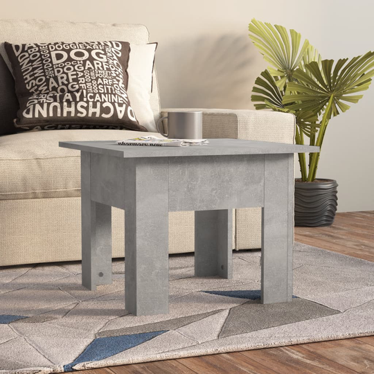 vidaXL Sohvapöytä betoninharmaa 55x55x42 cm lastulevy