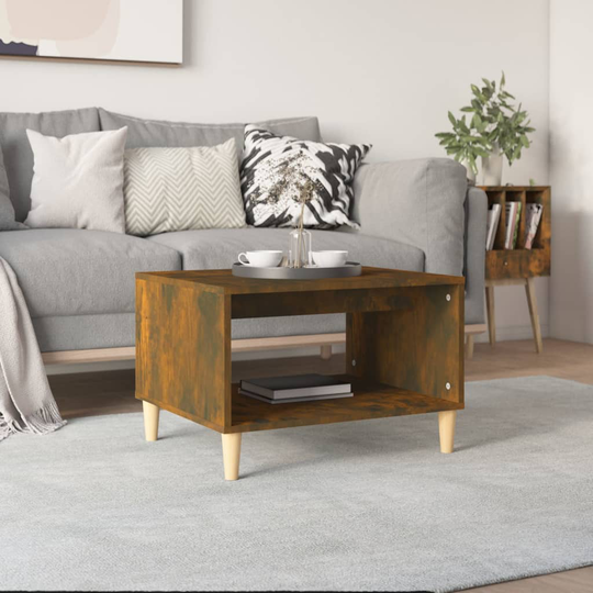 vidaXL Sohvapöytä savutammi 60x40x50 cm tekninen puu