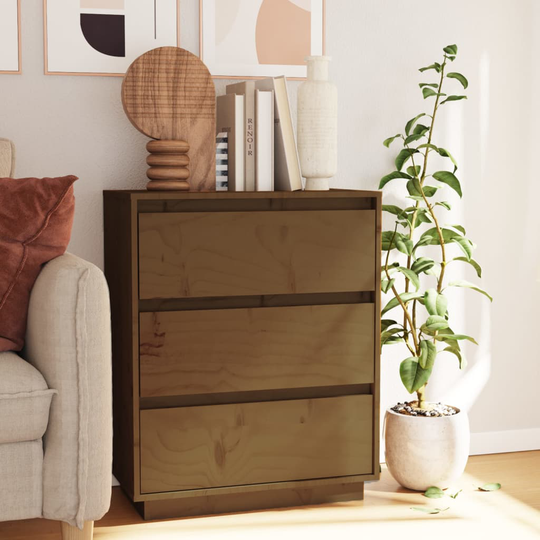 vidaXL Senkki hunajanruskea 60x34x75 cm täysi mänty