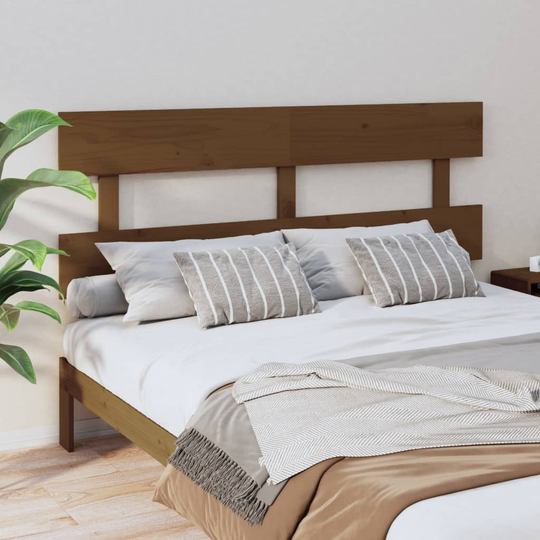 vidaXL Sängynpääty hunajanruskea 164x3x81 cm täysi mänty