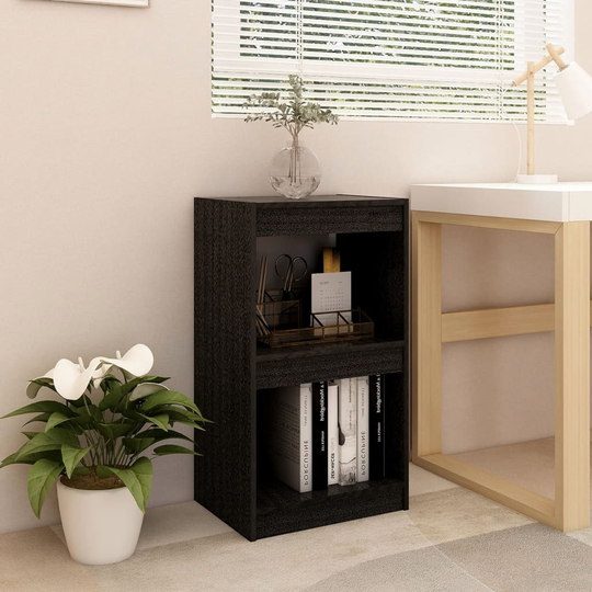 vidaXL Kirjahylly musta 40x30x71,5 cm täysi mänty