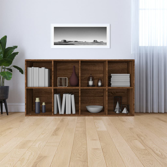 vidaXL Kirjahylly / Senkki ruskea tammi 66x30x130 cm tekninen puu