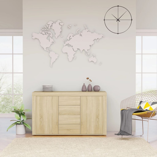 vidaXL Senkki Sonoma-tammi 120x36x69 cm lastulevy