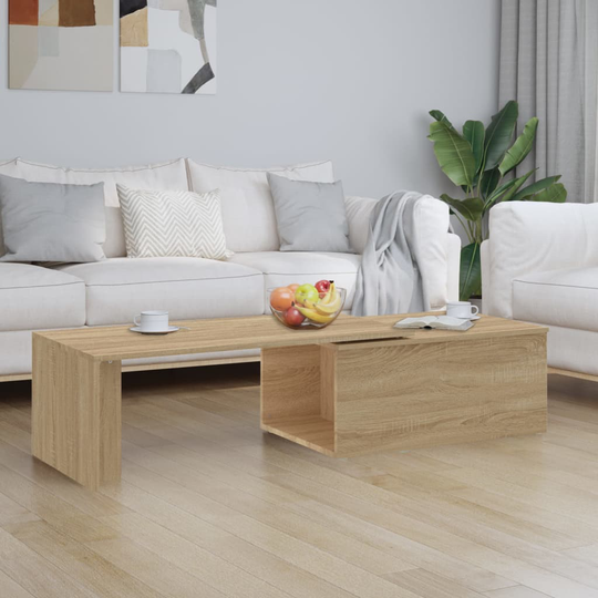 vidaXL Sohvapöytä Sonoma-tammi 150x50x35 cm lastulevy