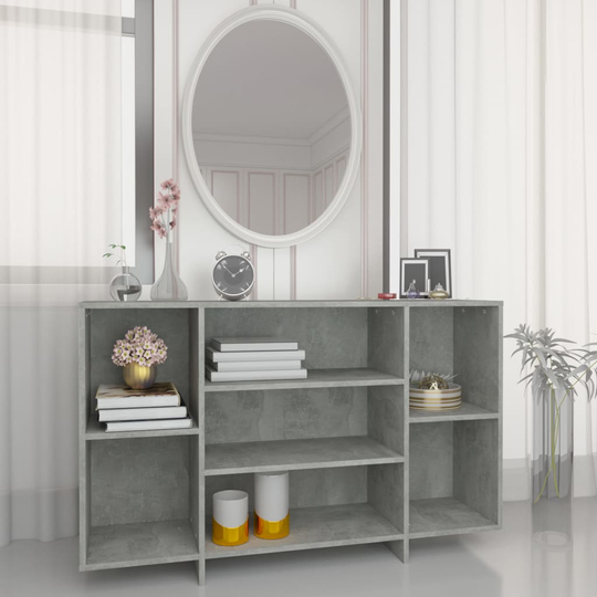 vidaXL Senkki betoninharmaa 120x30x75 cm lastulevy
