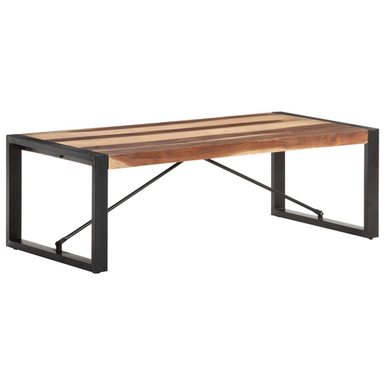 vidaXL Sohvapöytä 120x60x40 cm täysi seesamviimeistelty puu