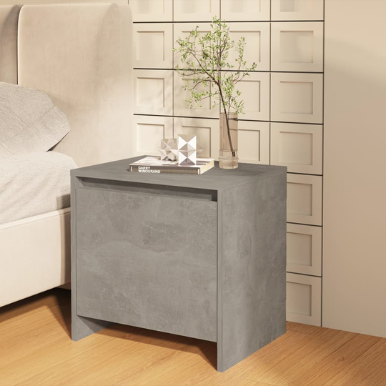 vidaXL Yöpöytä betoninharmaa 45x34x44,5 cm lastulevy
