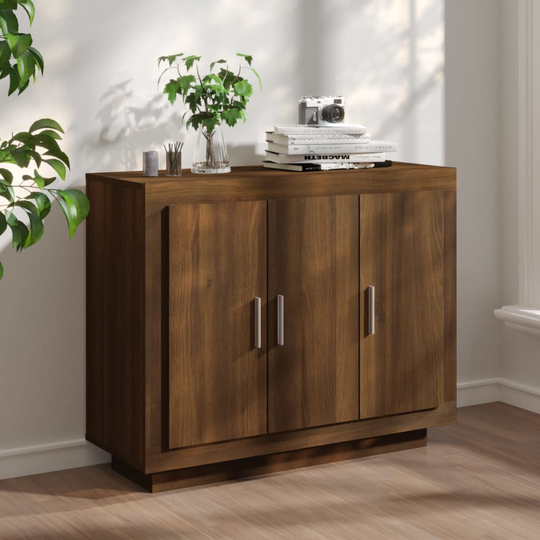 vidaXL Senkki ruskea tammi 92x35x75 cm tekninen puu
