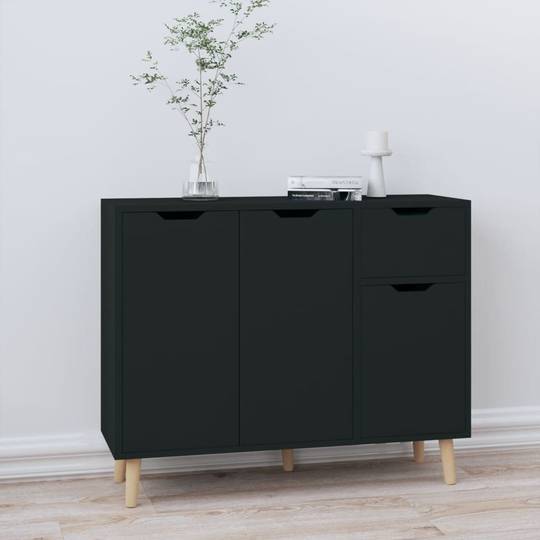 vidaXL Senkki musta 90x30x72 cm lastulevy
