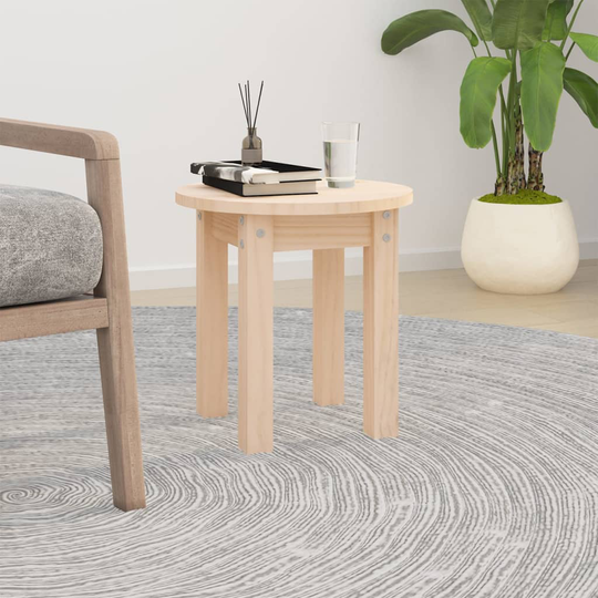vidaXL Sohvapöytä Ø 35x35 cm täysi mänty