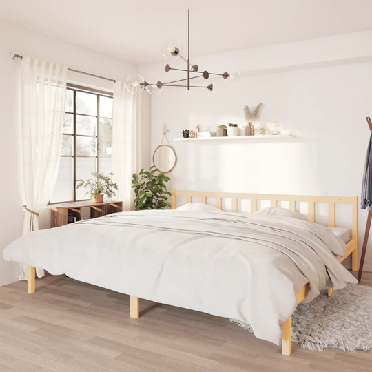 vidaXL Sängynrunko täysi mänty 180x200 cm 6FT Super King