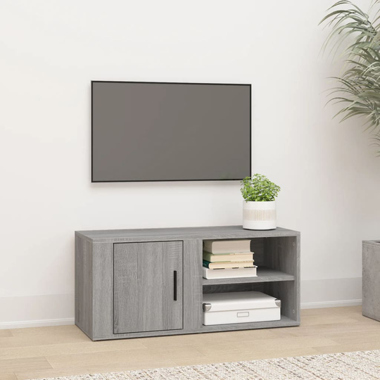 vidaXL TV-taso harmaa Sonoma 80x31,5x36 cm tekninen puu