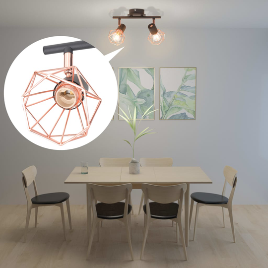 vidaXL Kattovalaisin 2 LED-lampulla 8 W