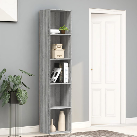 vidaXL Kirjahylly harmaa Sonoma 40x30x189 cm tekninen puu