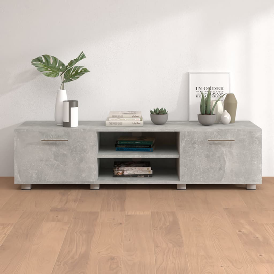vidaXL TV-taso betoninharmaa 140x40x35 cm tekninen puu
