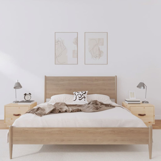 vidaXL Yöpöydät 2 kpl 40x34x35 cm täysi mänty