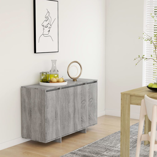 vidaXL Senkki harmaa Sonoma 120x41x75 cm lastulevy