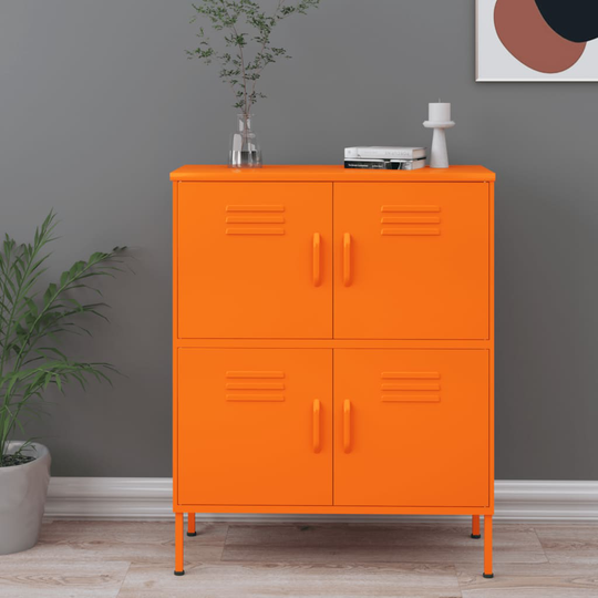 vidaXL Varastokaappi oranssi 80x35x101,5 cm teräs