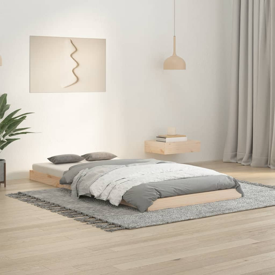 vidaXL Sängynrunko 90x190 cm täysi mänty 3FT Single