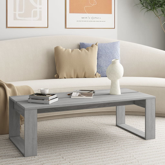 vidaXL Sohvapöytä harmaa Sonoma 110x50x35 cm tekninen puu