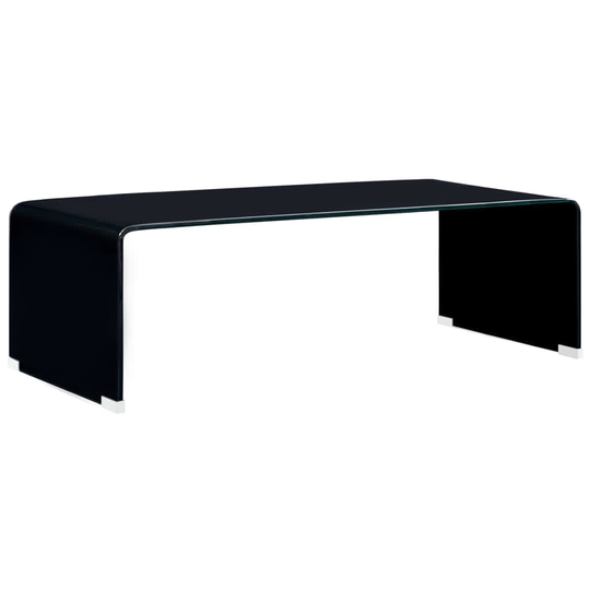 vidaXL Sohvapöytä musta 98x45x31 cm karkaistu lasi