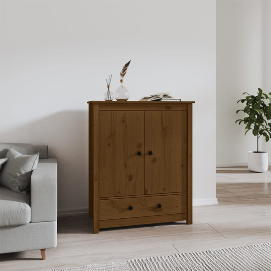 vidaXL Kaappi hunajanruskea 83x41,5x100 cm täysi mänty