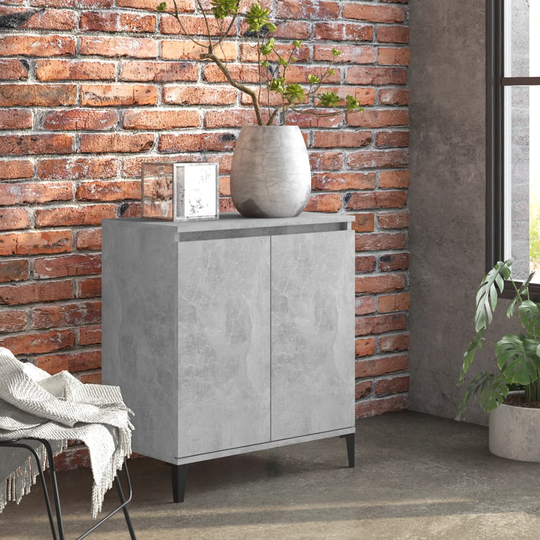 vidaXL Senkki betoninharmaa 60x35x70 cm lastulevy