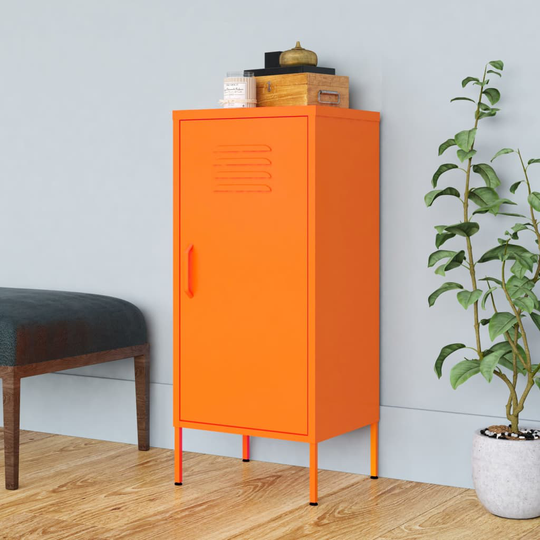 vidaXL Varastokaappi oranssi 42,5x35x101,5 cm teräs