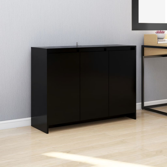 vidaXL Senkki musta 102x33x75 cm lastulevy