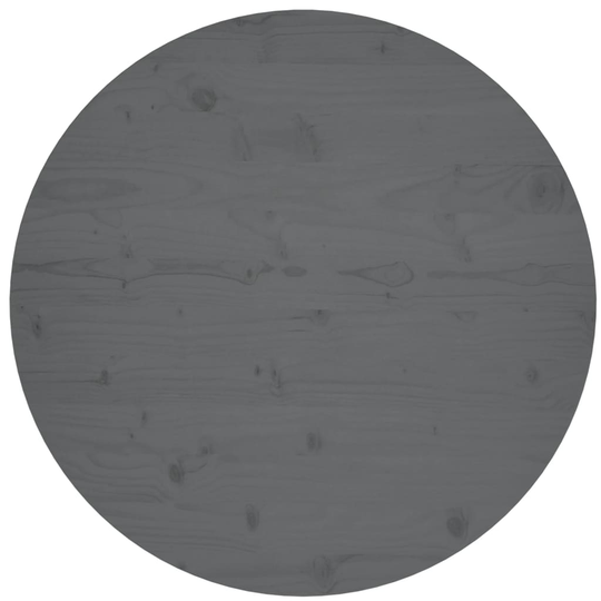 vidaXL Pöytälevy harmaa Ø80x2,5 cm täysi mänty